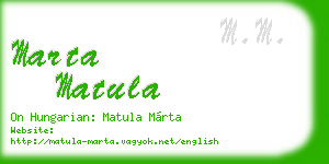 marta matula business card